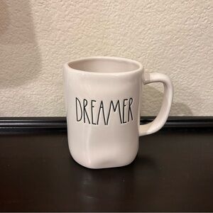 Rae Dunn Dreamer Ceramic Coffee /Tea Mug Artisan Collection cream color 5” tall